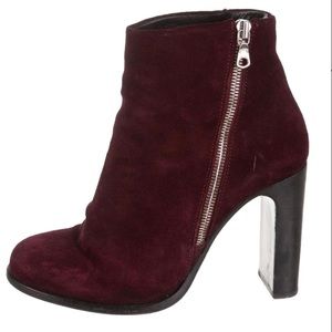 MOVING SALE: Rag & Bone Maroon Suede Booties